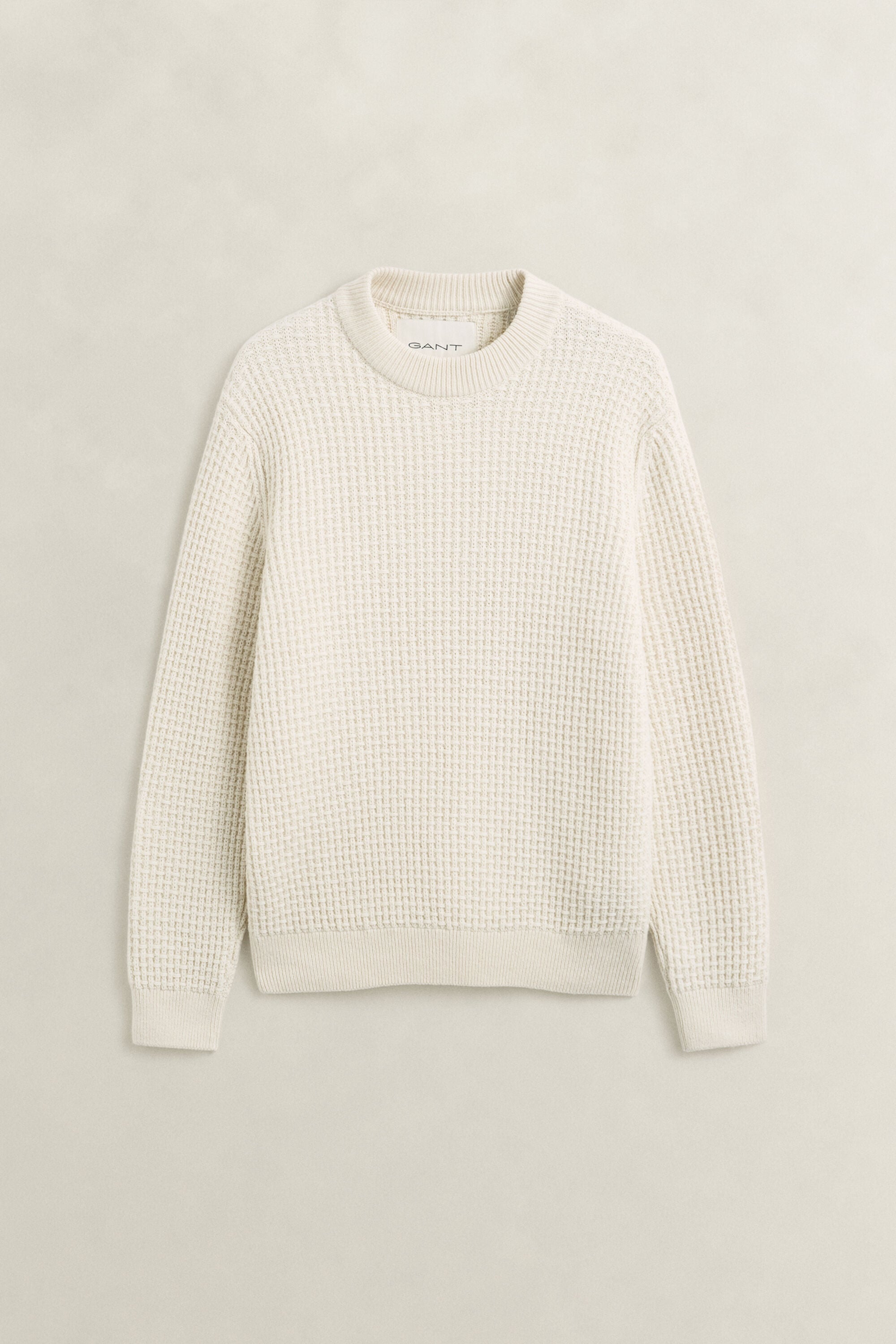 Stehkragenpullover aus griffigem Baumwoll-Woll-Mix