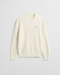 Rundhalspullover mit Mini-Zopfmuster