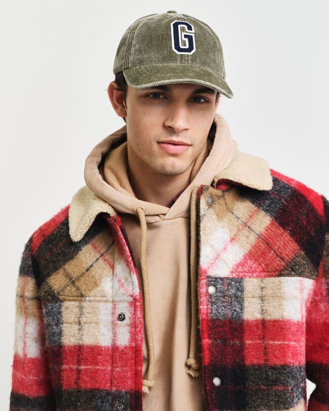 G Badge Washed Cord Cap