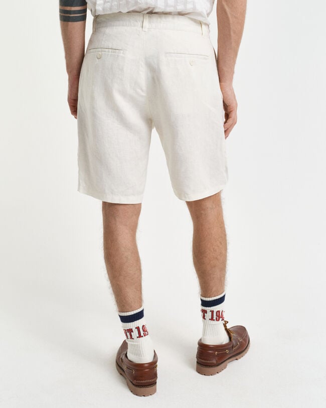 Relaxed Fit Leinen Shorts mit Kordelzug