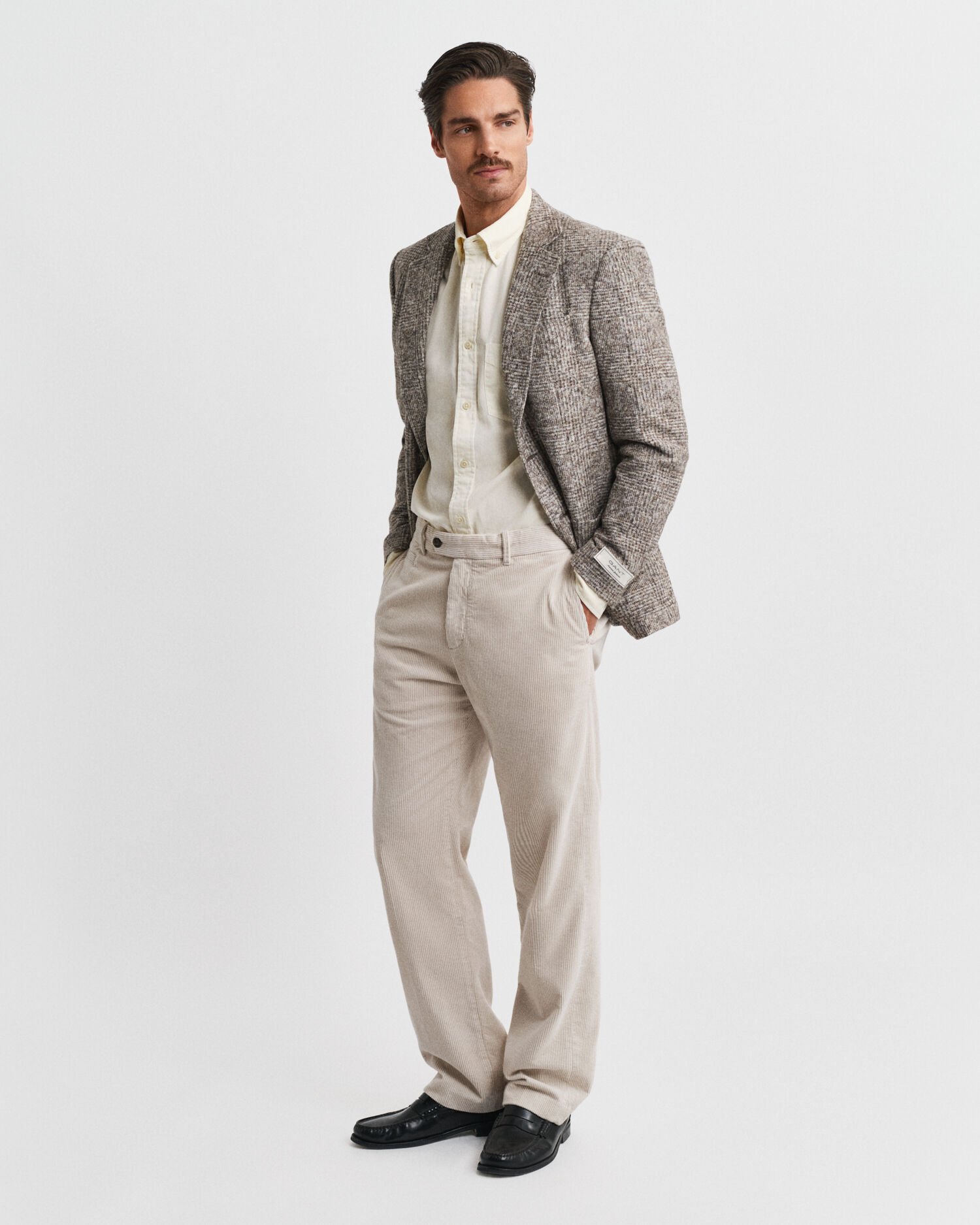 Veste blazer en maille à carreaux