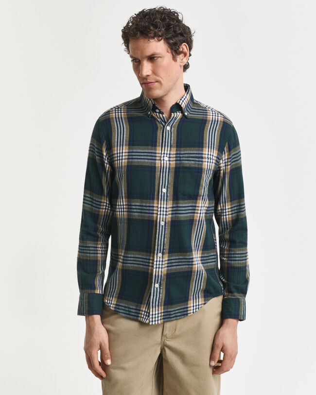 Regular Fit Windblown Flannel Karohemd