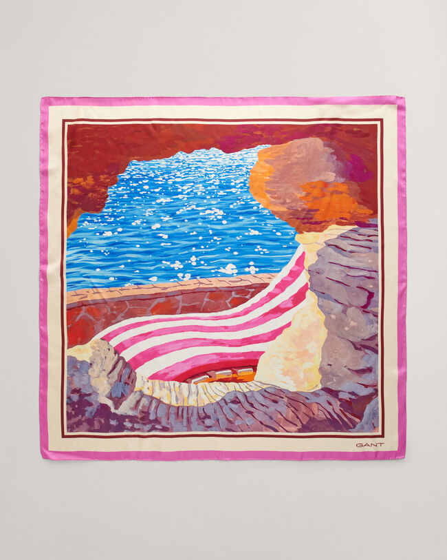 Scenery Print Seidentuch