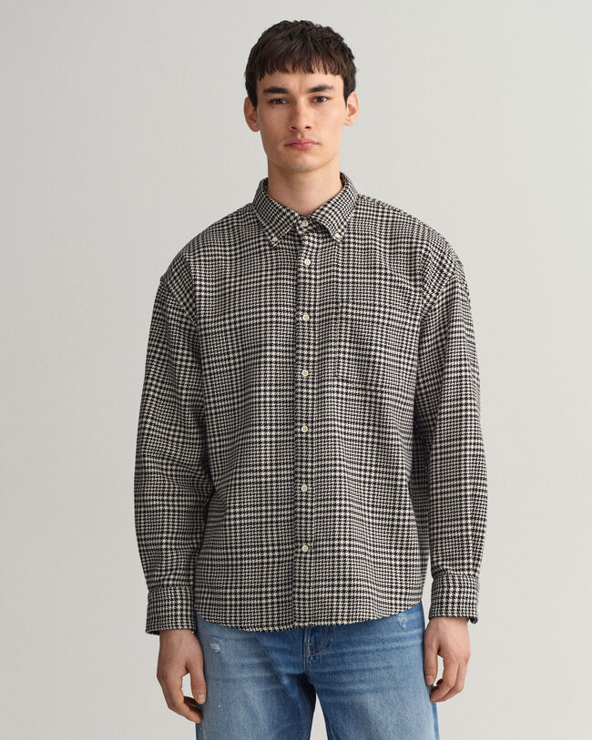 Oversized Houndstooth Baumwollhemd