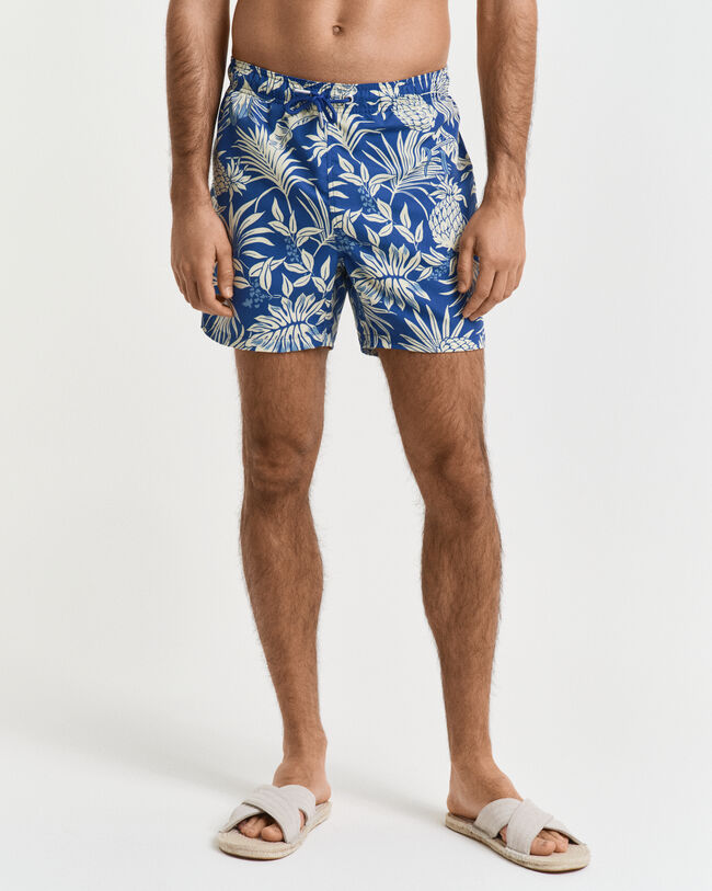 Tropical Print Badeshorts
