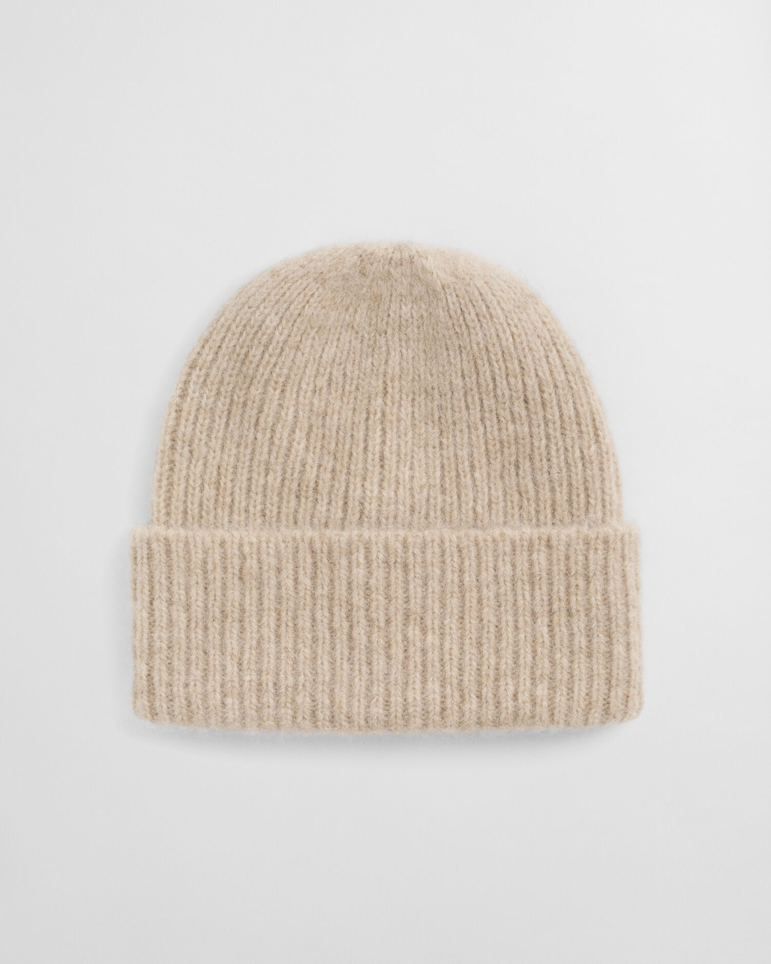 Bonnet côtelé en laine d'alpaga mélangée