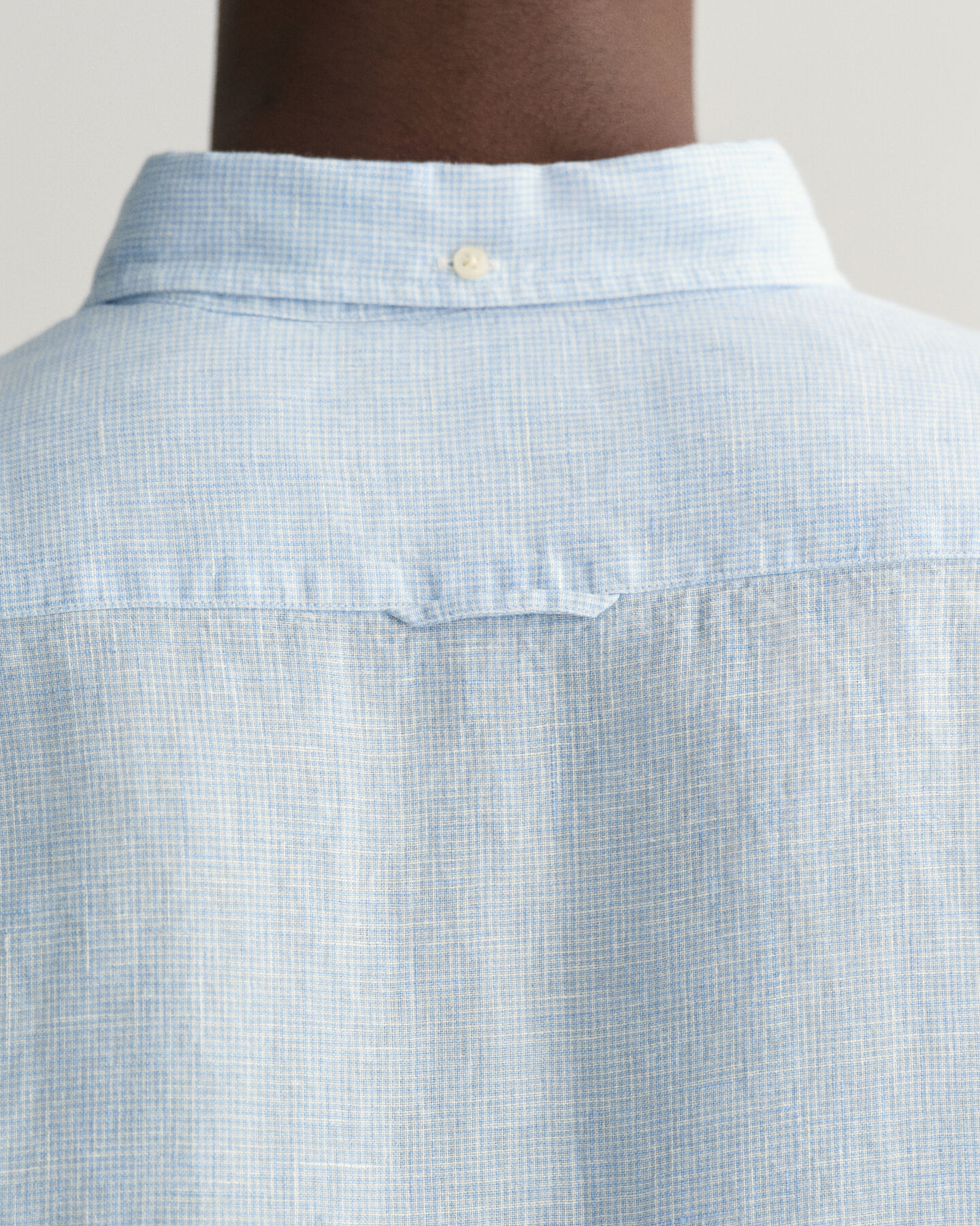 Slim Fit Leinen Hemd im Hahnentrittmuster