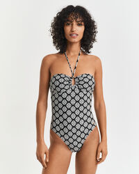 Monogram Badeanzug mit Print