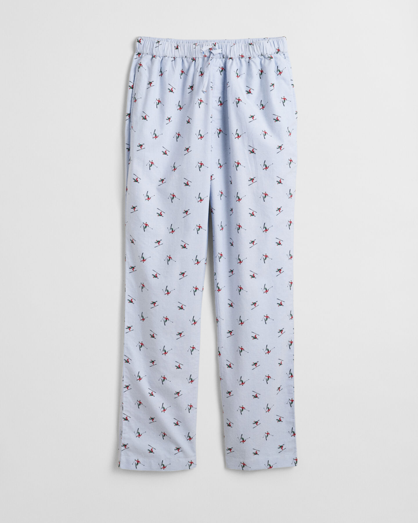 Oxford-Pyjamahose mit Ski-Print