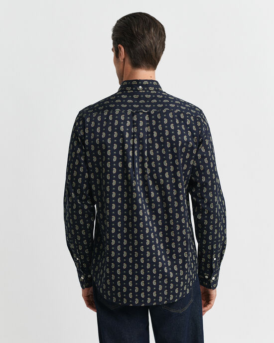 Regular Fit Twill-Hemd mit Paisley-Print