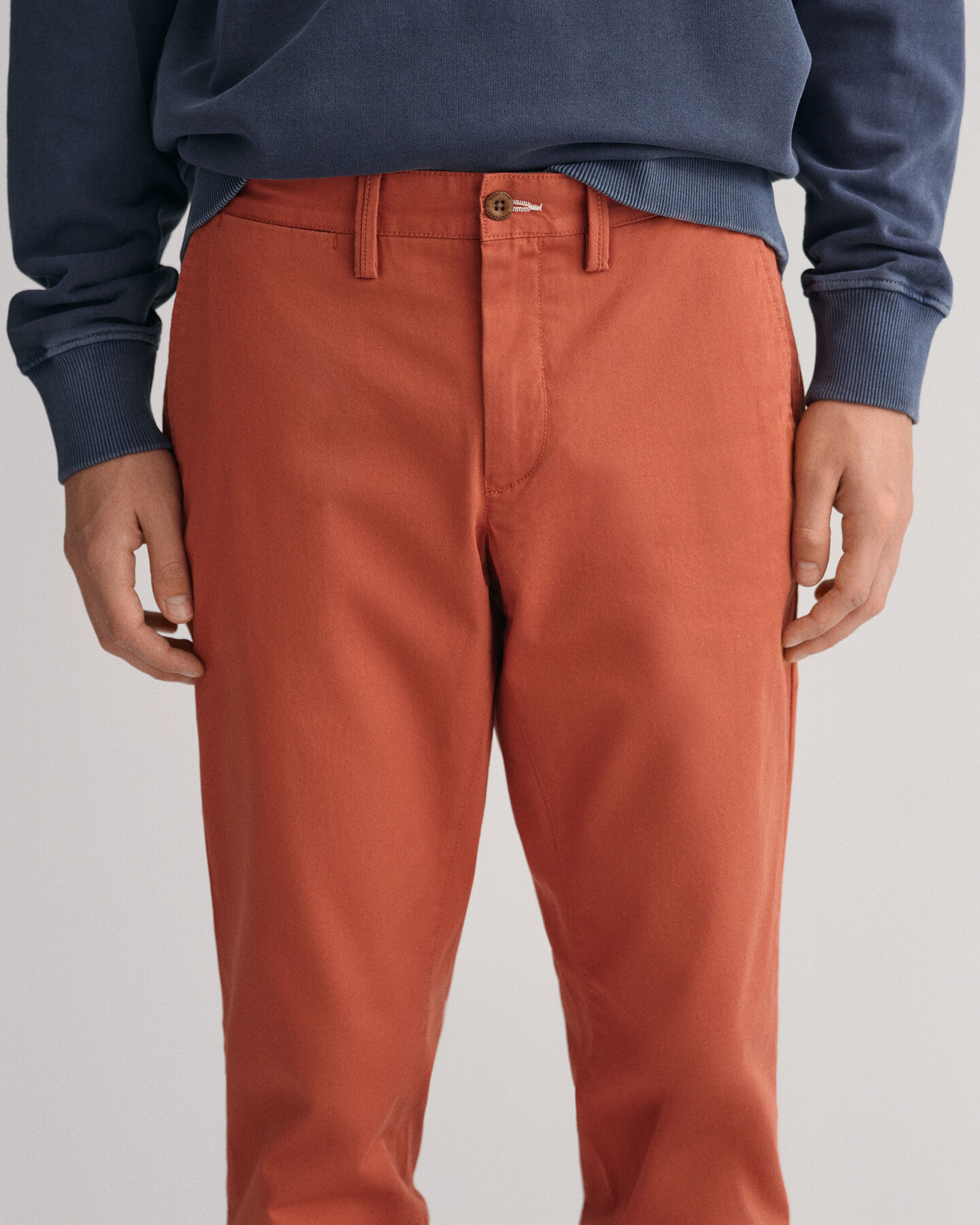 Hallden Slim Fit Twill Chinohose
