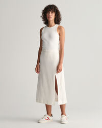 Midirock aus Leinenmischung