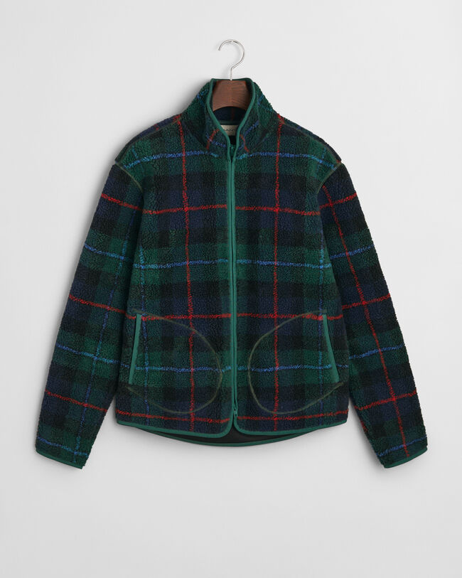 Karierte Fleecejacke