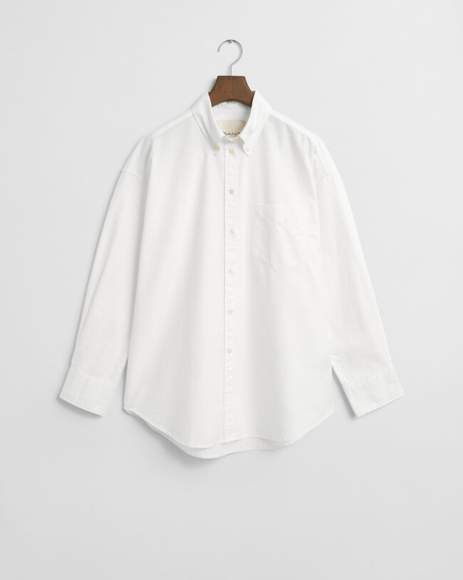 Oversized Fit Oxford-Bluse