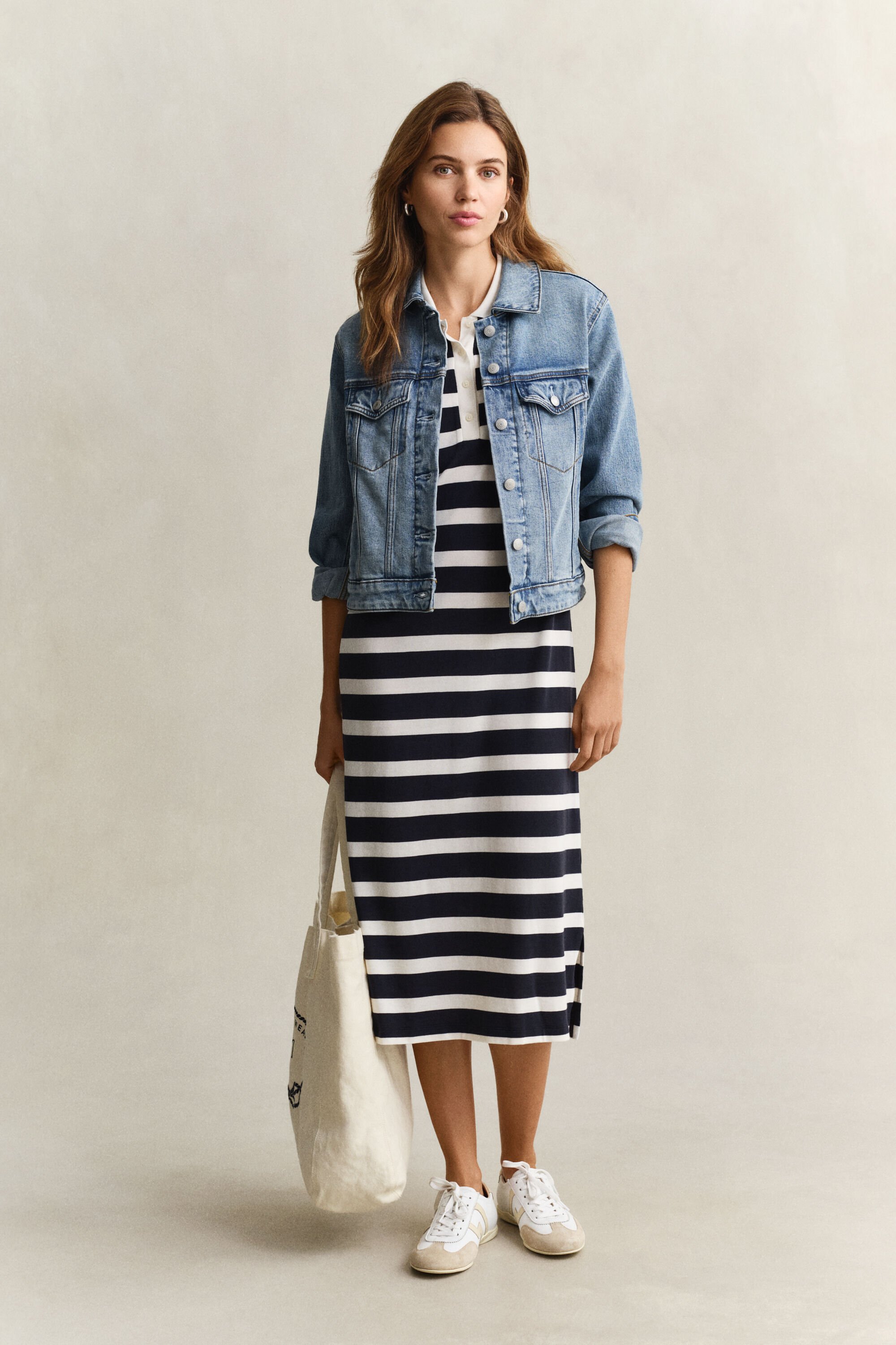 Polokleid mit Streifen