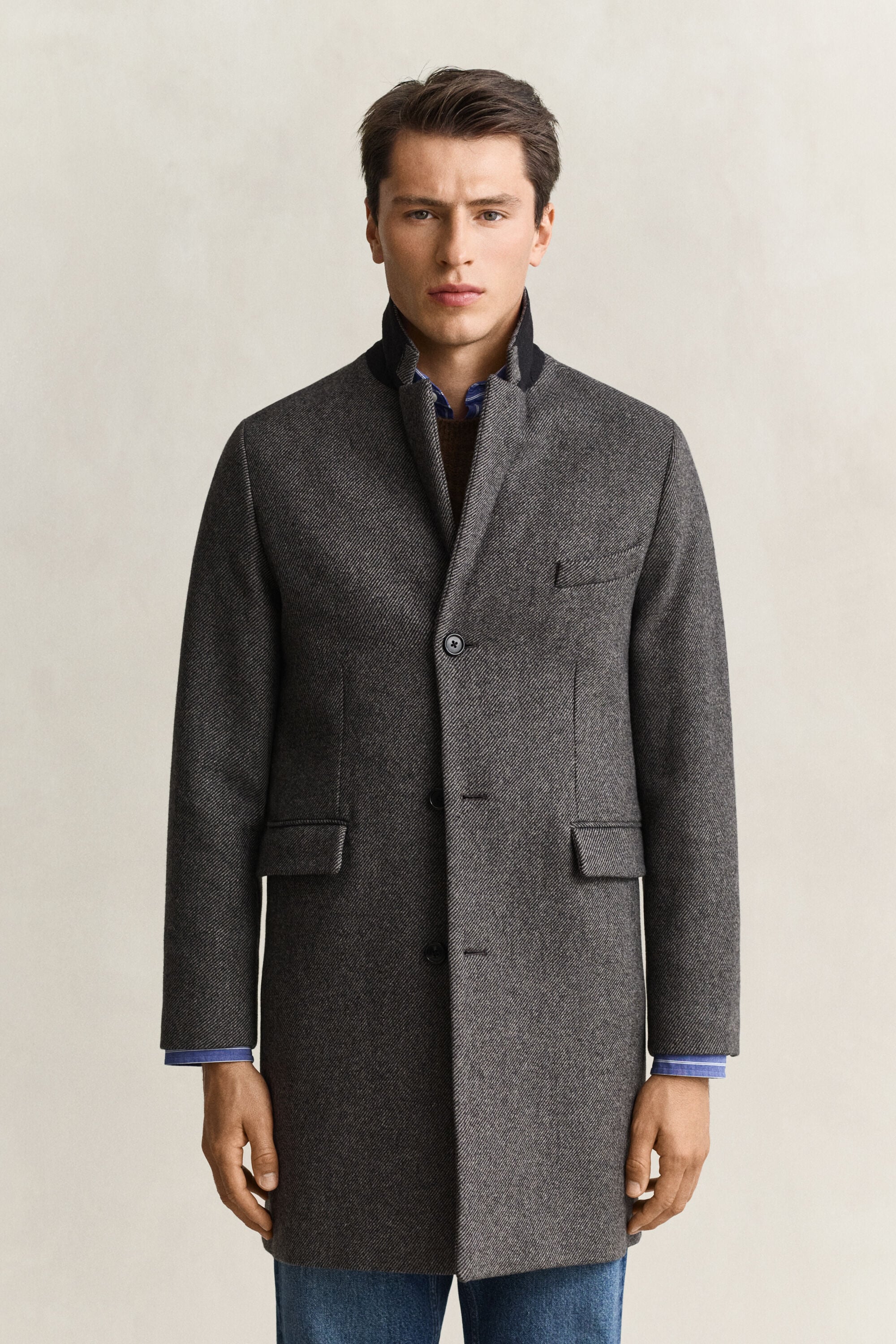 Two-Toned Wool Coat