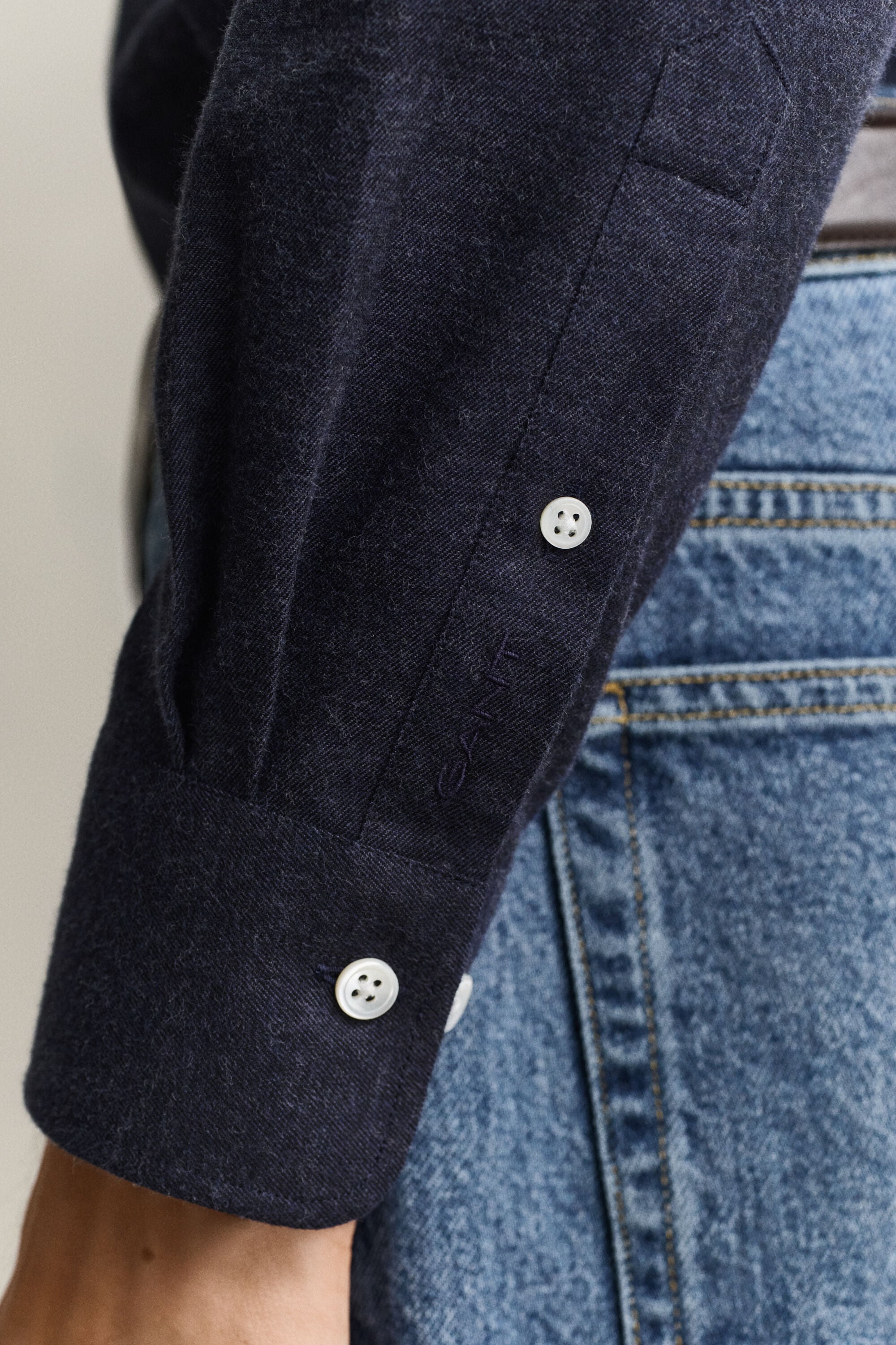 Camicia in flanella mélange