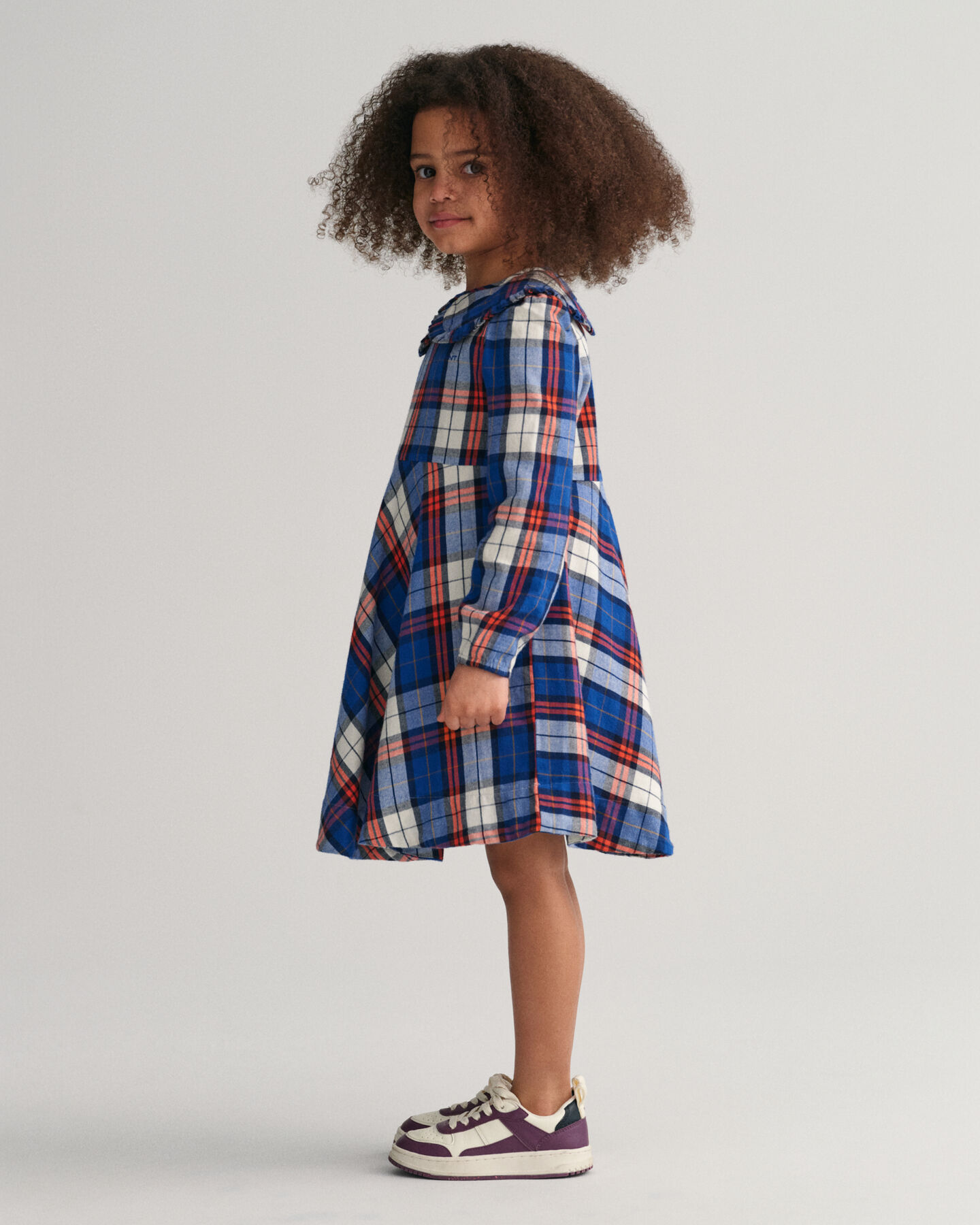 Girls Flanellkleid mit Karomuster