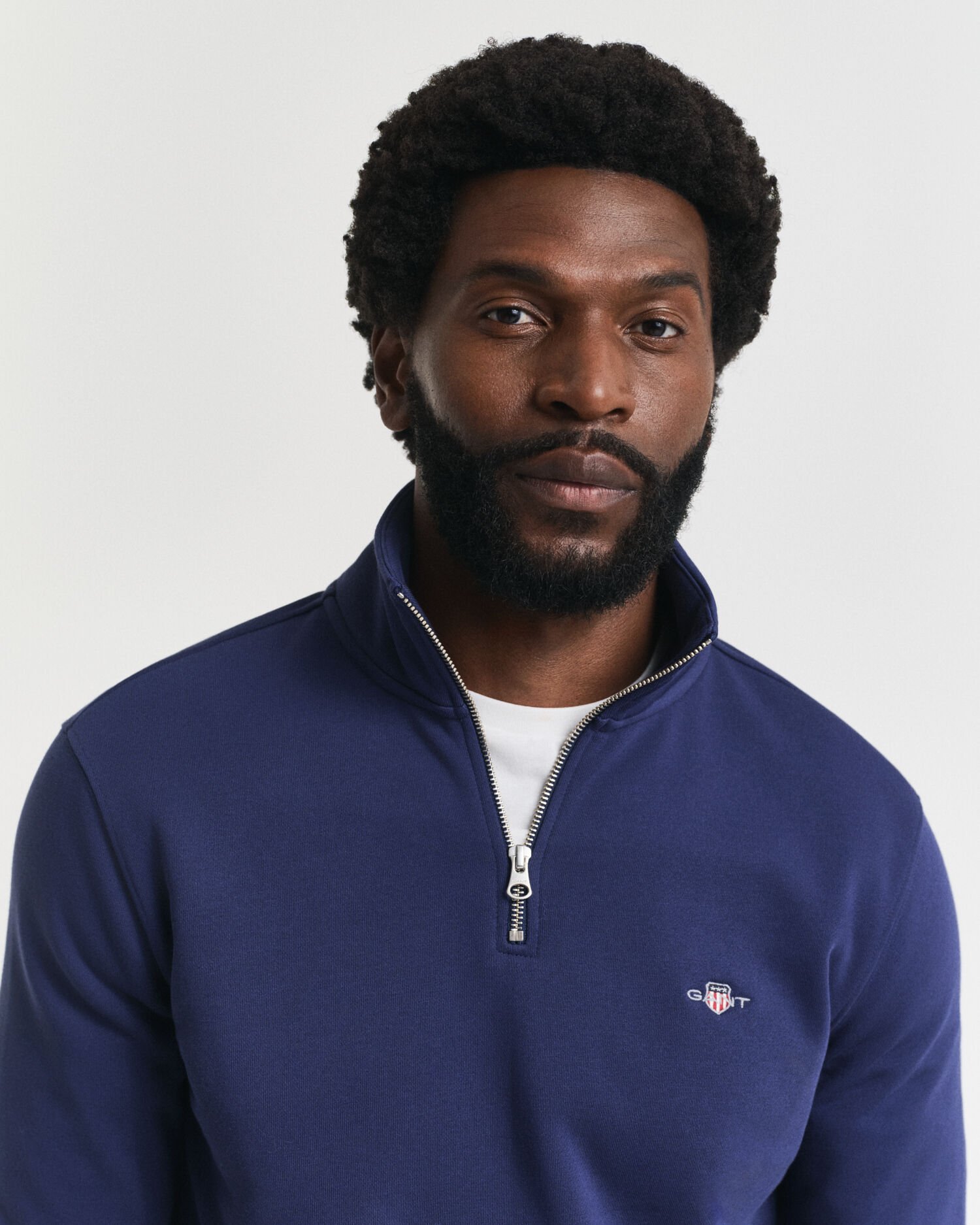 Shield Sweatshirt mit halblangem Reißverschluss