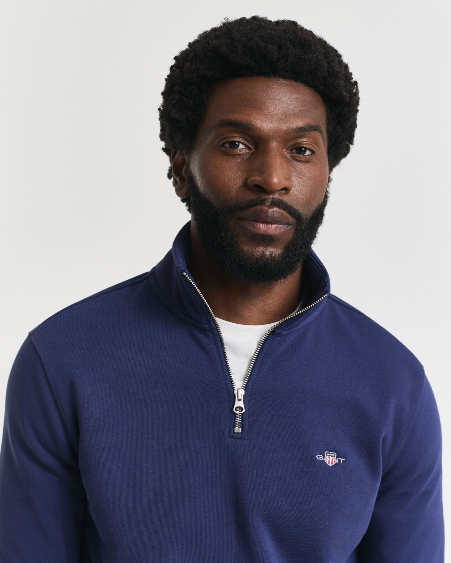 Shield Sweatshirt mit halblangem Reißverschluss