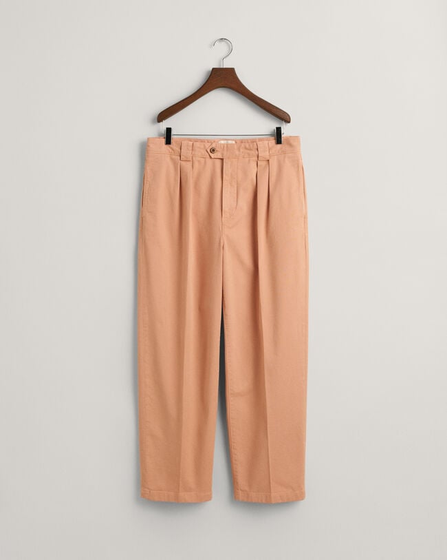 Twill-Chinohose mit B&uuml;gelfalten