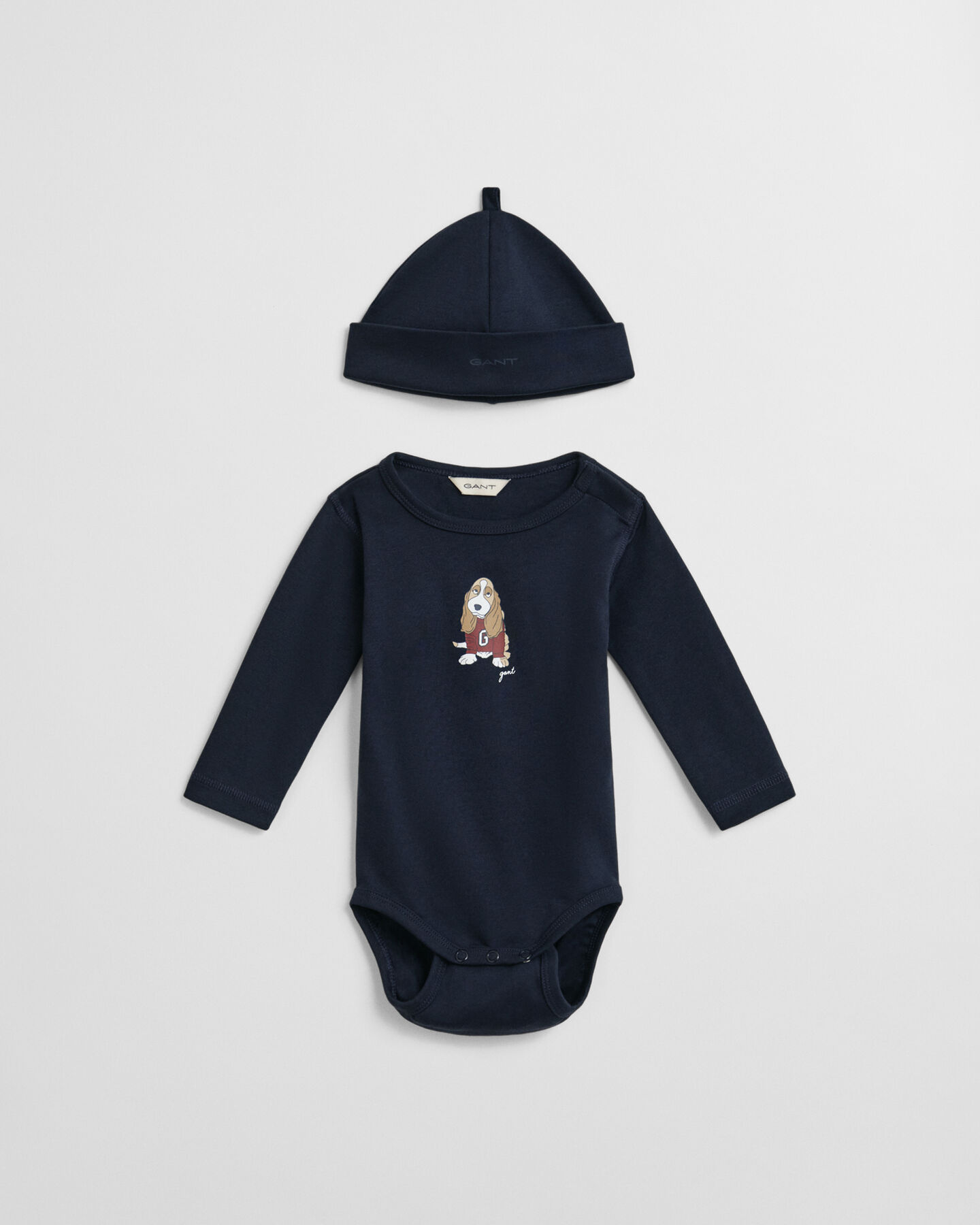 Baby Body und Beanie mit Hunde-Print