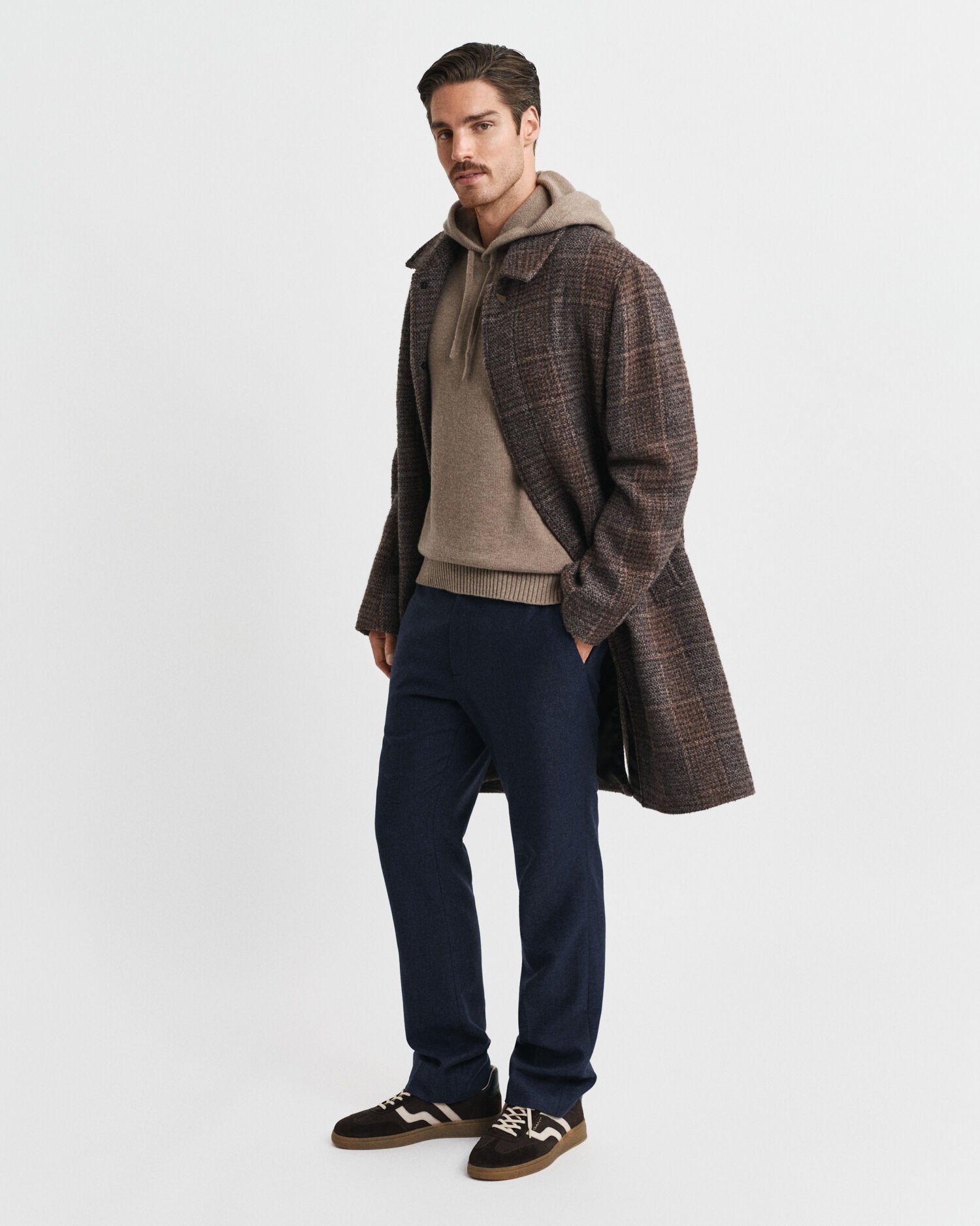 Sweat à capuche en cachemire mélangé