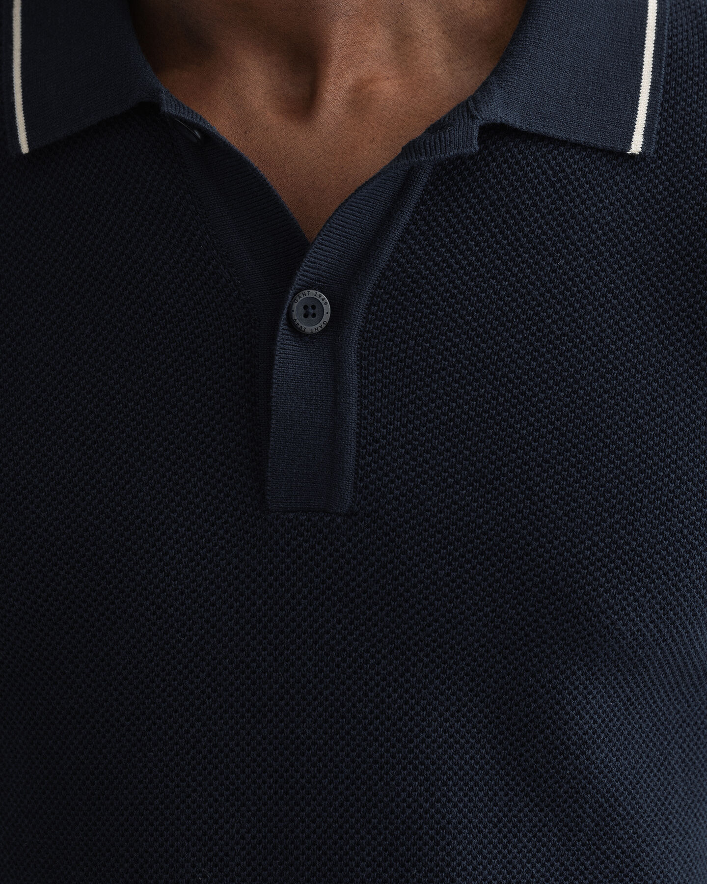 Piqué Poloshirt mit Strukturdesign
