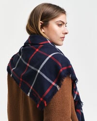 Karierter Foulard Schal aus Merinowolle