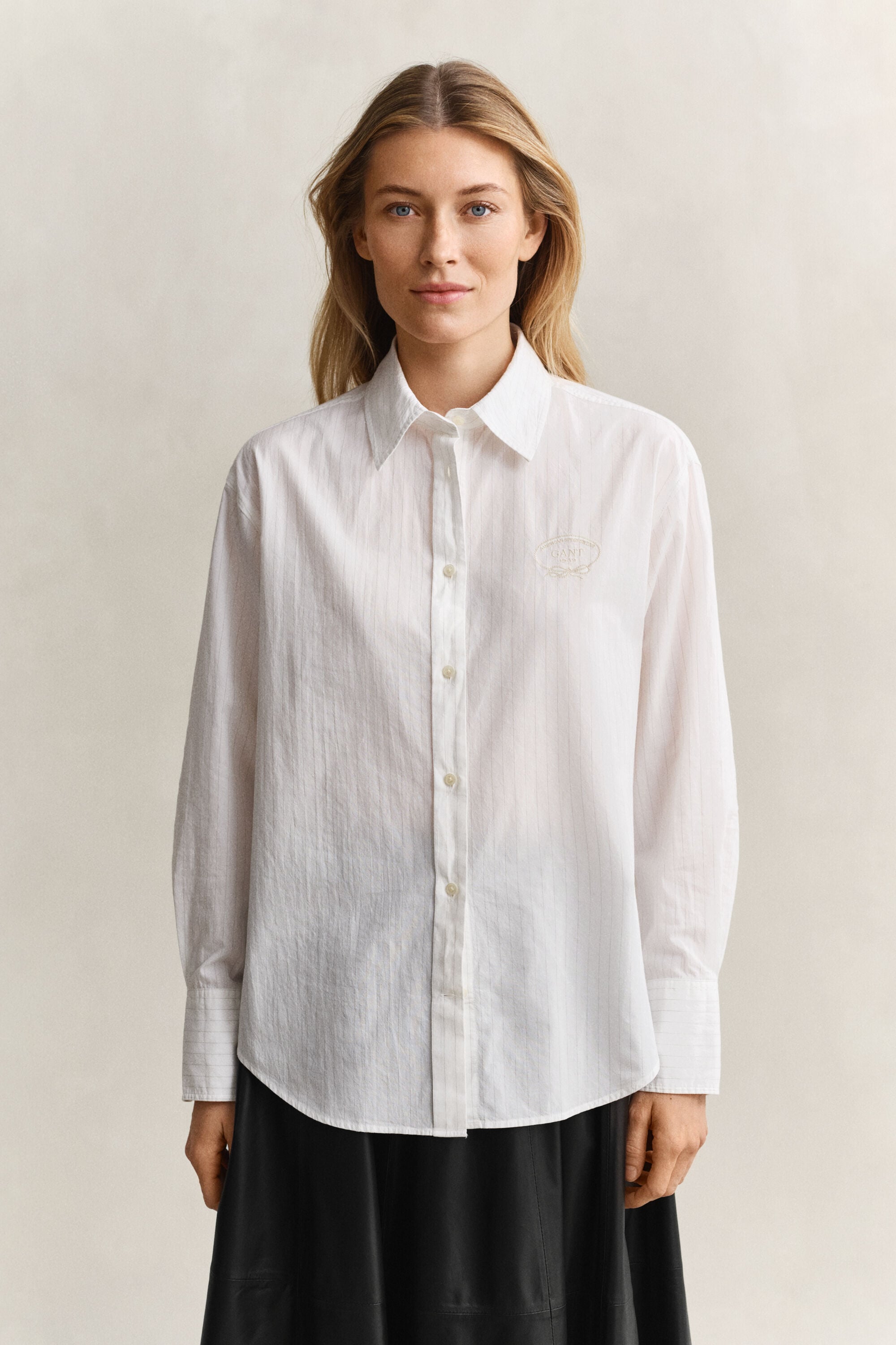 Striped Embroidered Shirt
