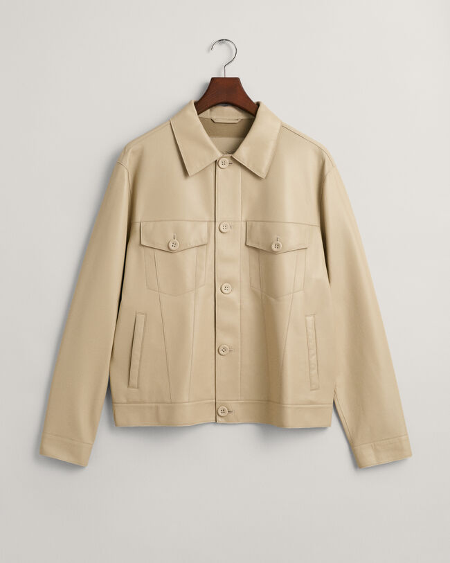 Truckerjacke aus Leder