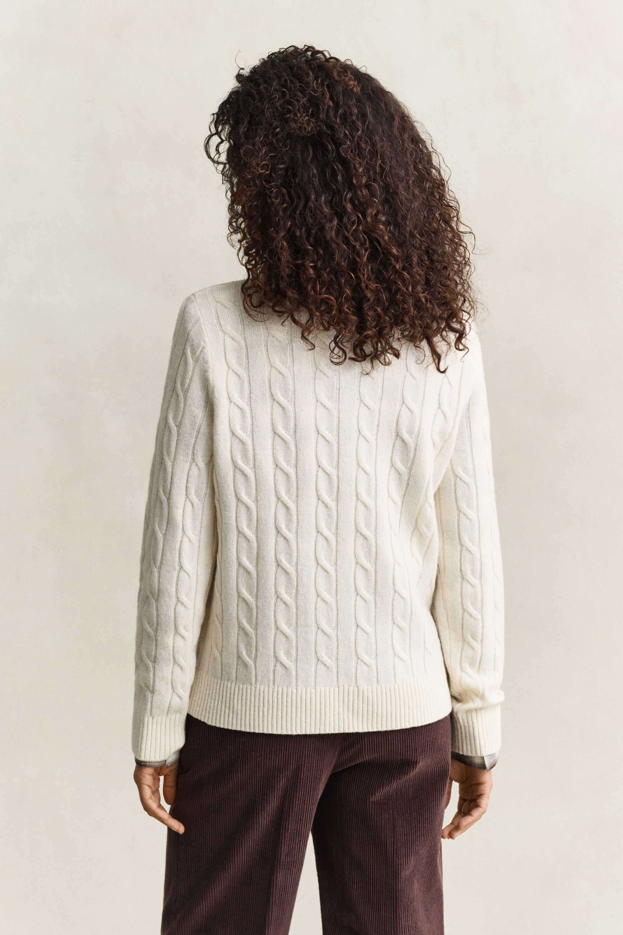 Zopfstrickpullover aus Lambswool