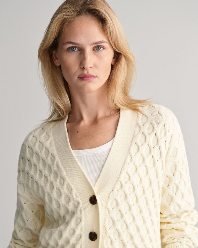 Strukturierte Strickjacke