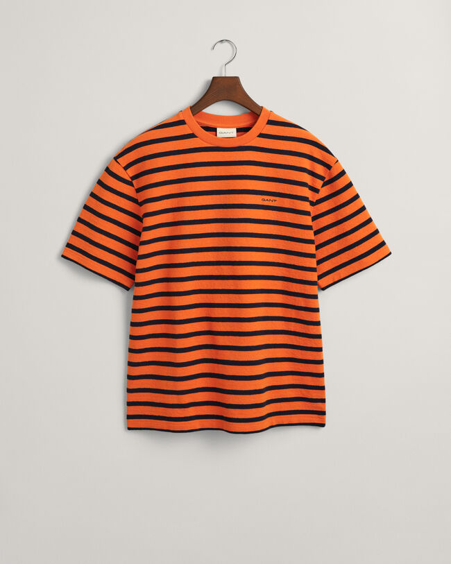 Strukturiertes T-Shirt mit Streifen