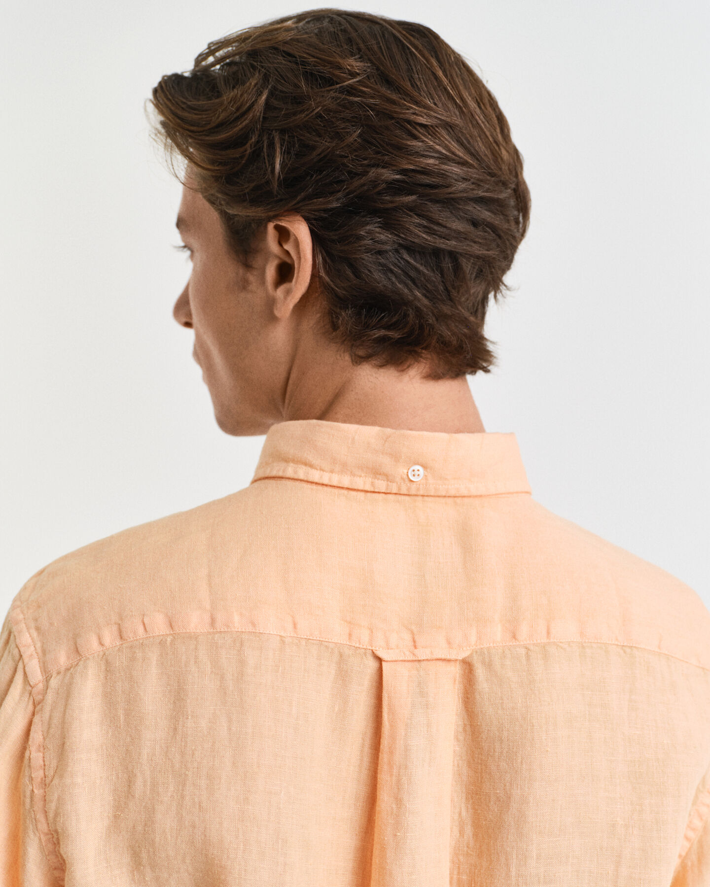 St&uuml;ckgef&auml;rbtes Regular Fit Leinen Hemd