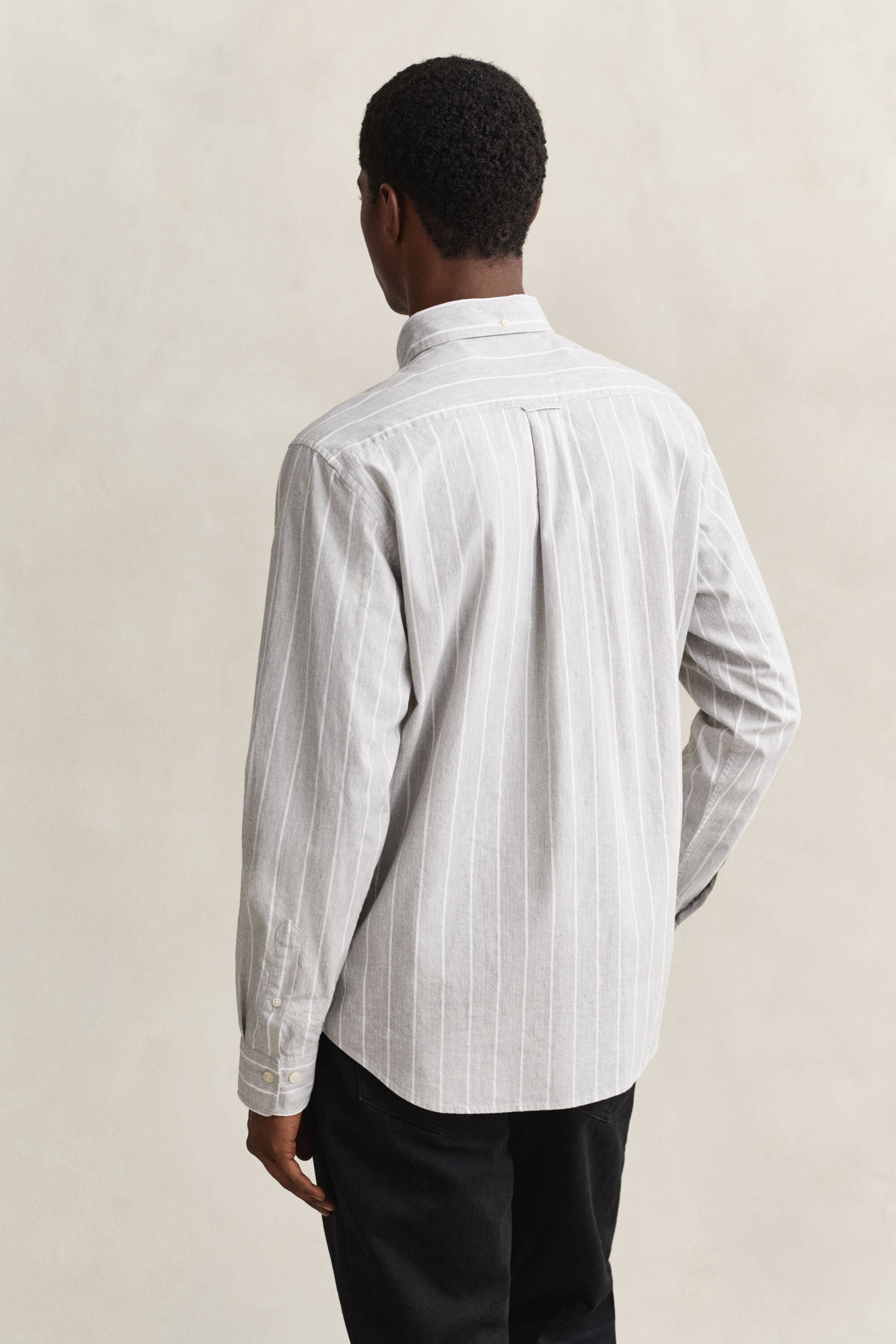 Camicia in popeline mélange a righe