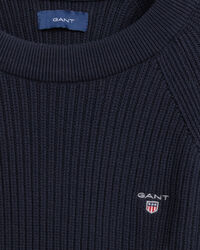 Teens Casual Rundhalspullover aus gerippter Baumwolle