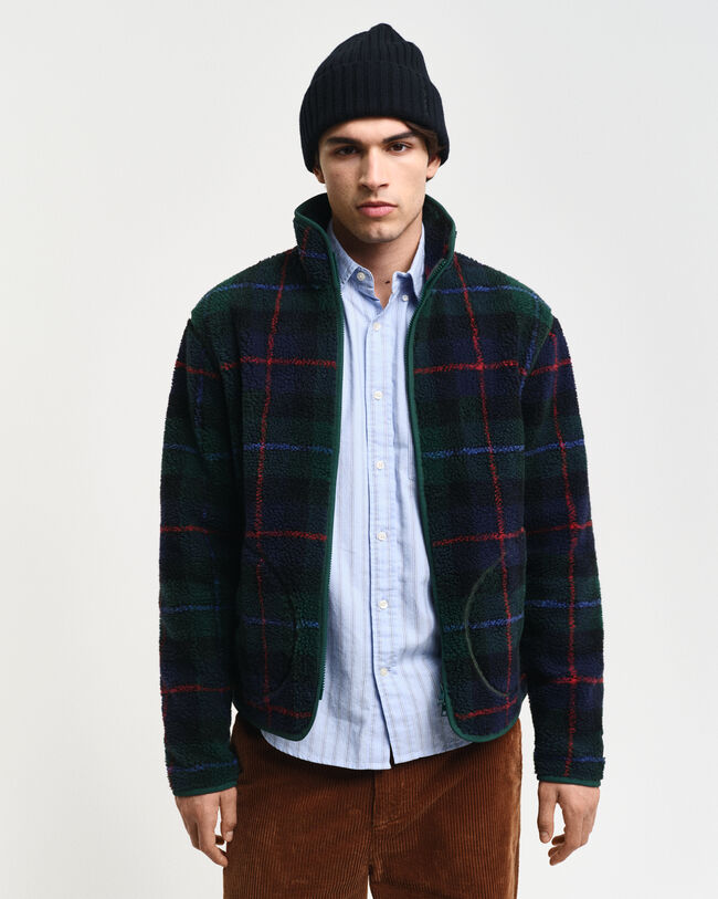 Karierte Fleecejacke