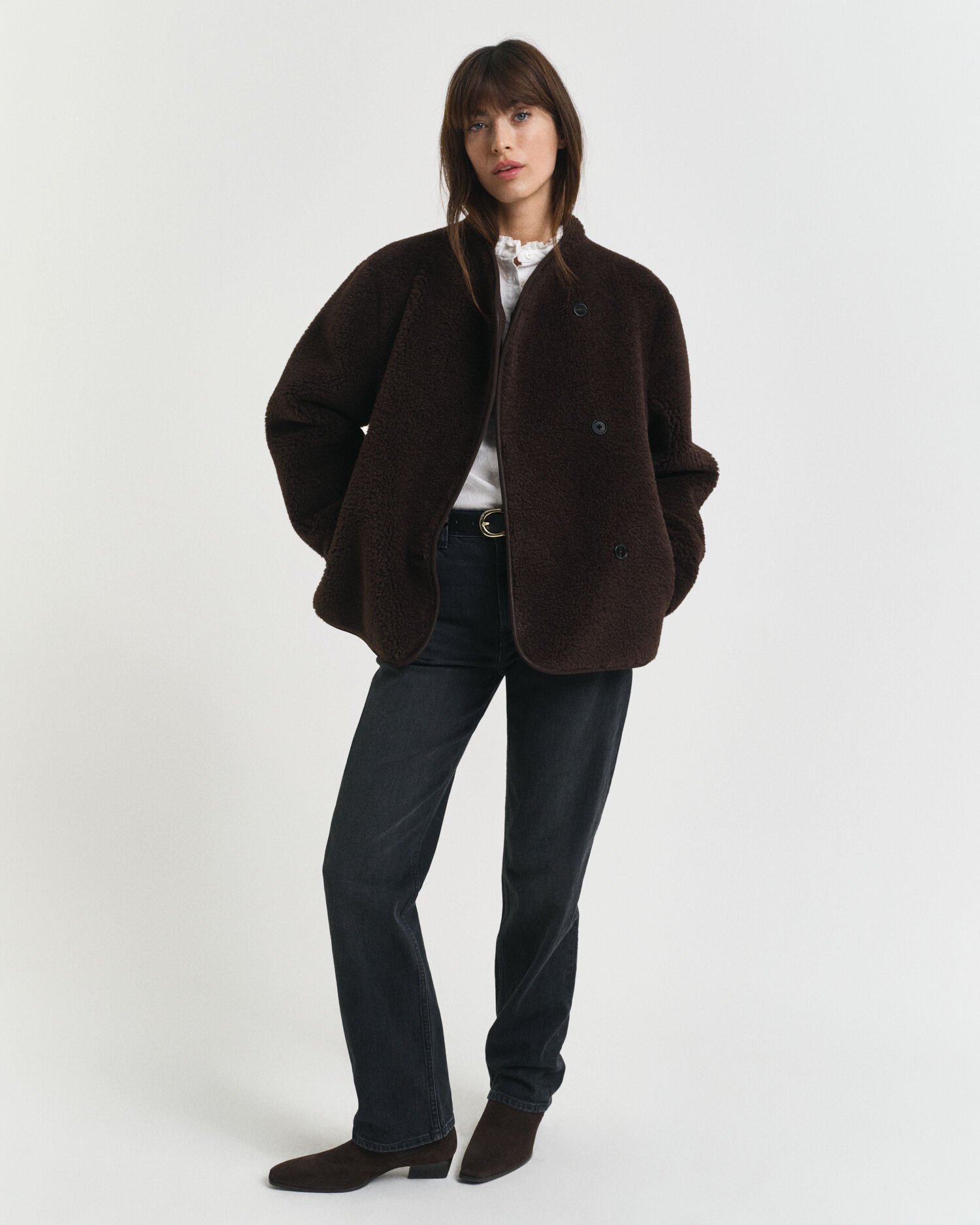 Jacke aus Shearling-Imitat