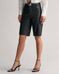 Leder Shorts mit geradem Bein