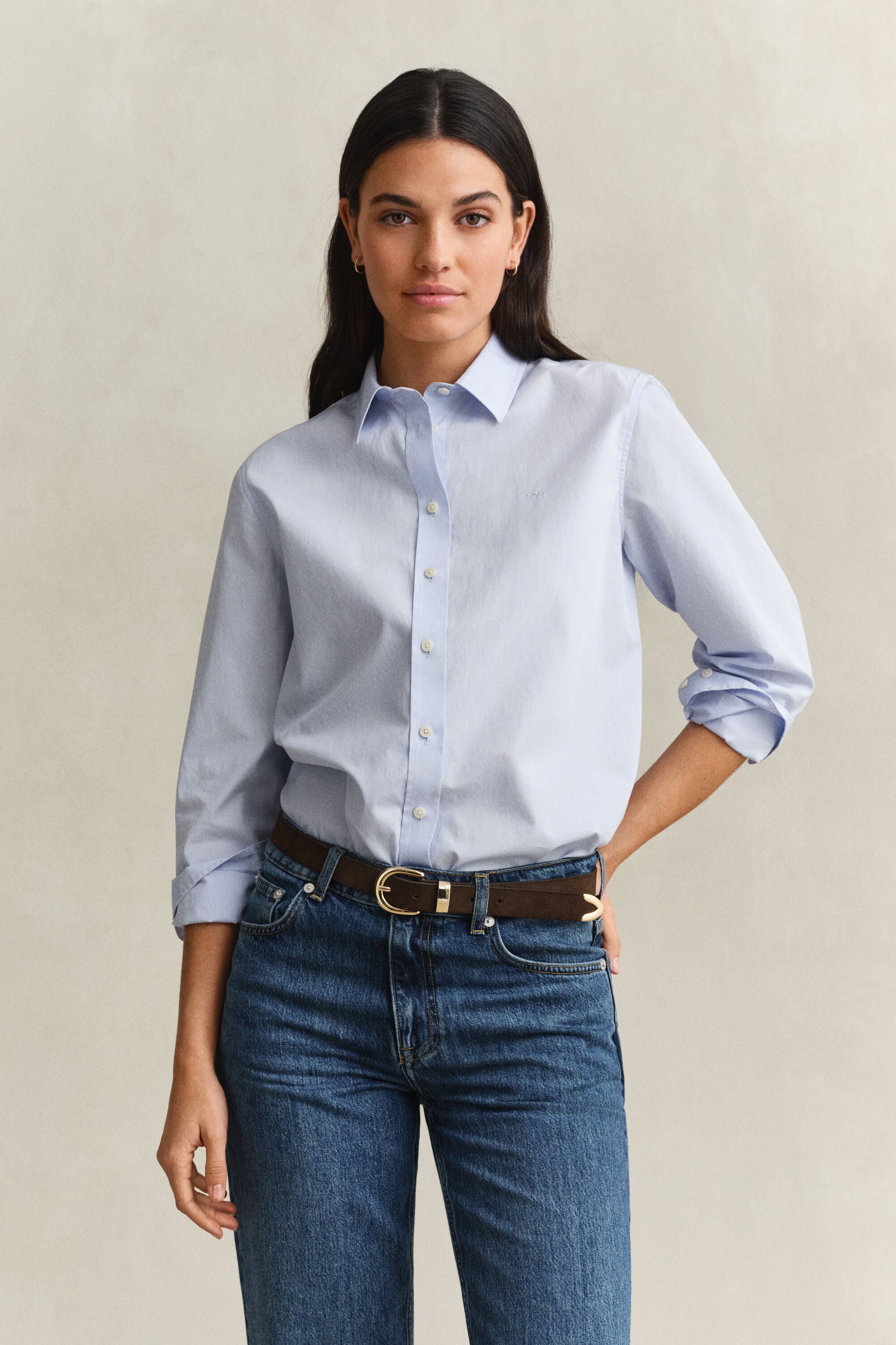 Regular Fit Classic Popeline Bluse
