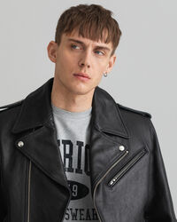 Bikerjacke aus Leder