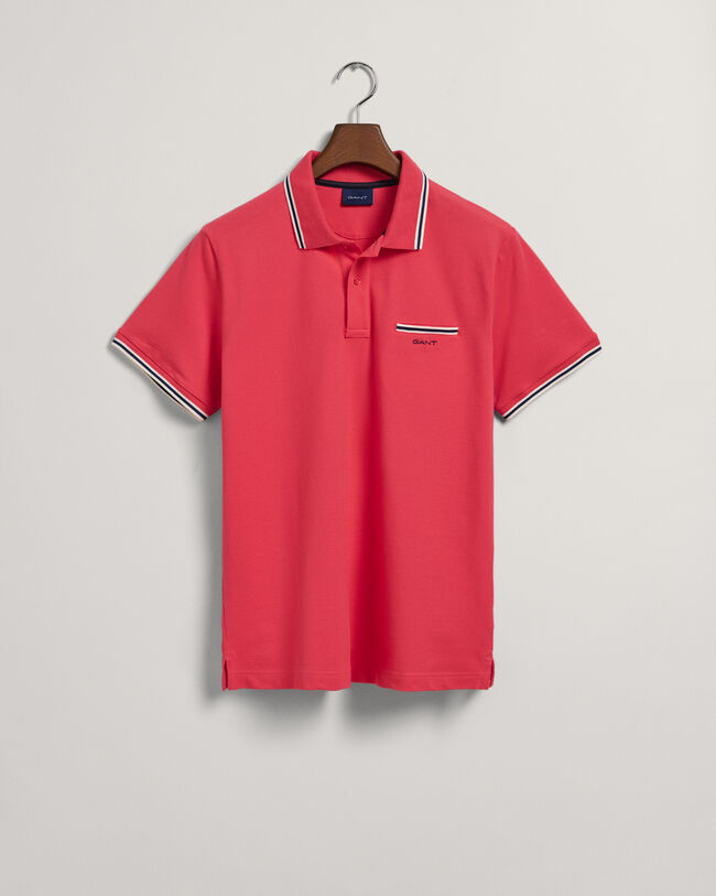 3-Color Tipped Piqu&eacute;-Poloshirt