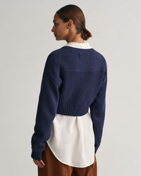 Verk&uuml;rzter V-Neck Pullover