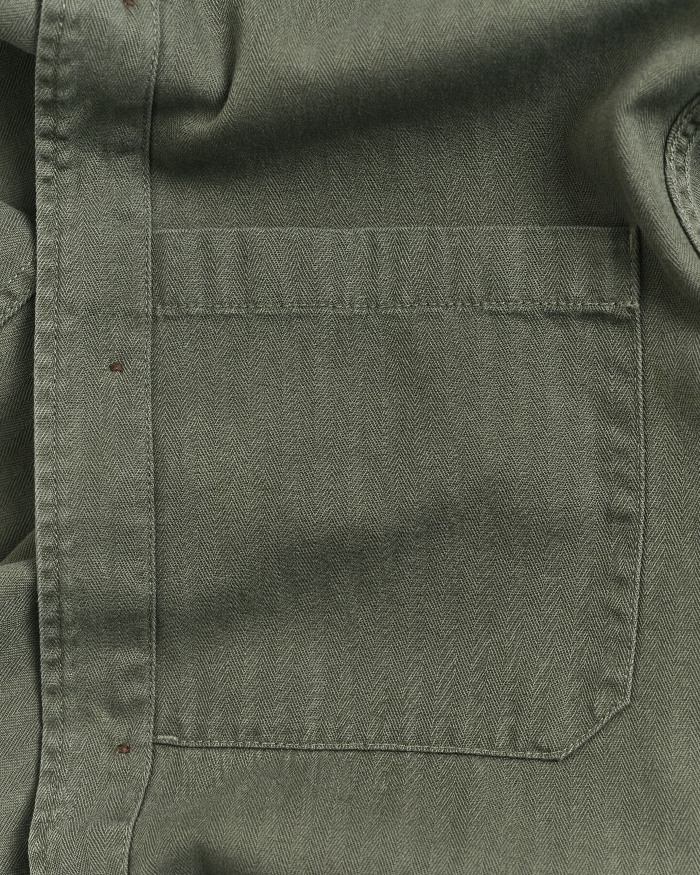 Regular Fit Herringbone Workwear Hemdjacke