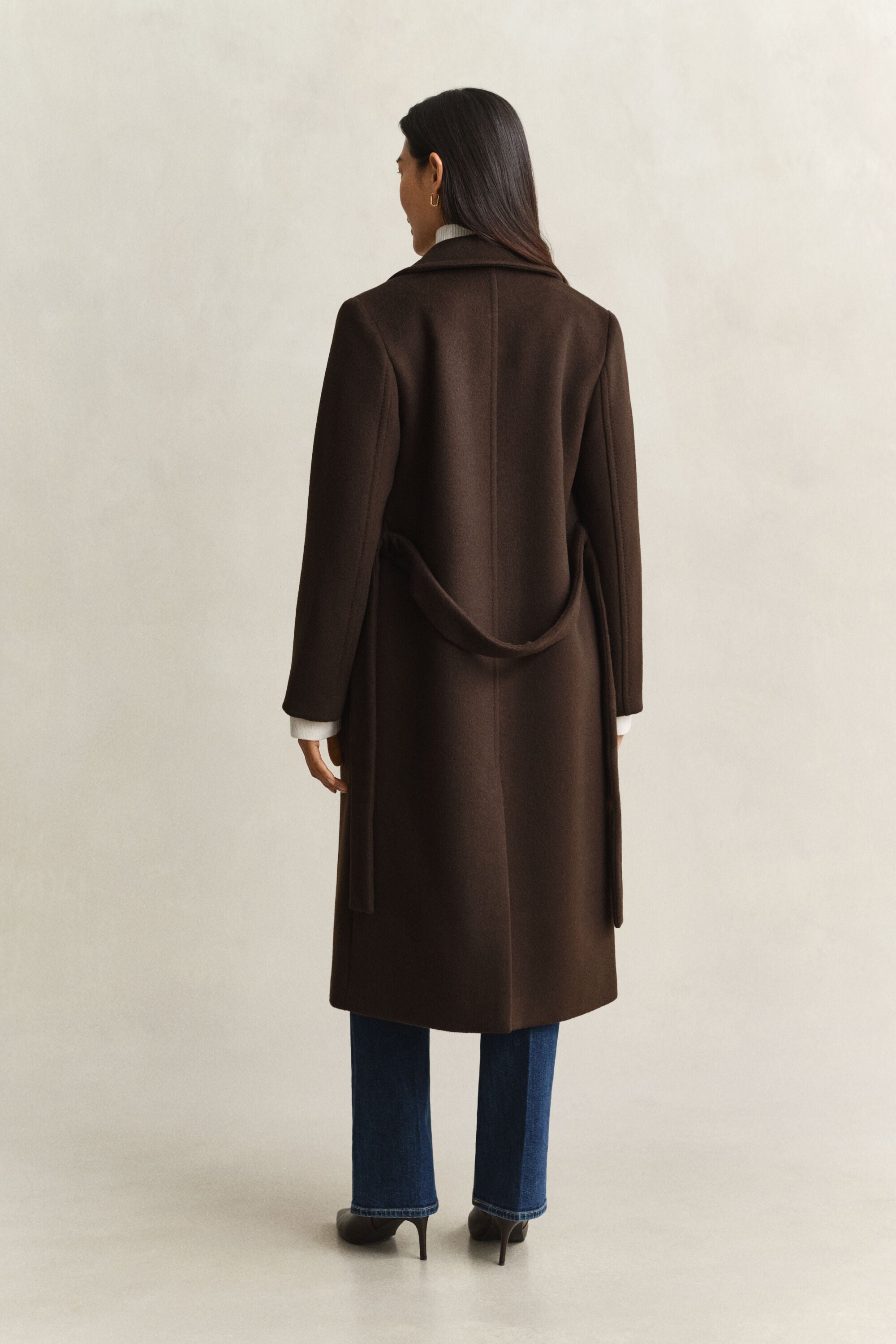 Belted Wool Blend Coat