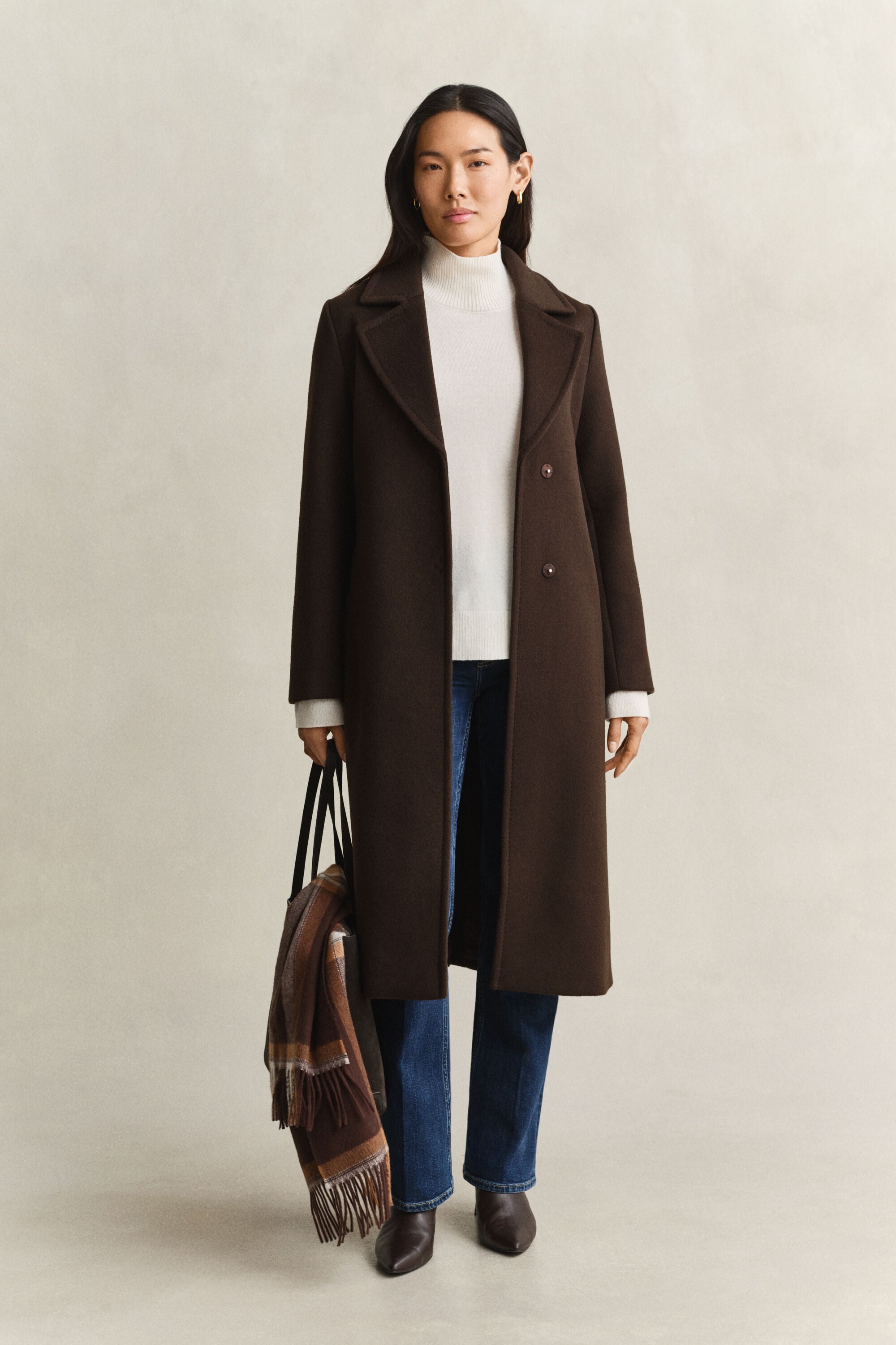 Belted Wool Blend Coat
