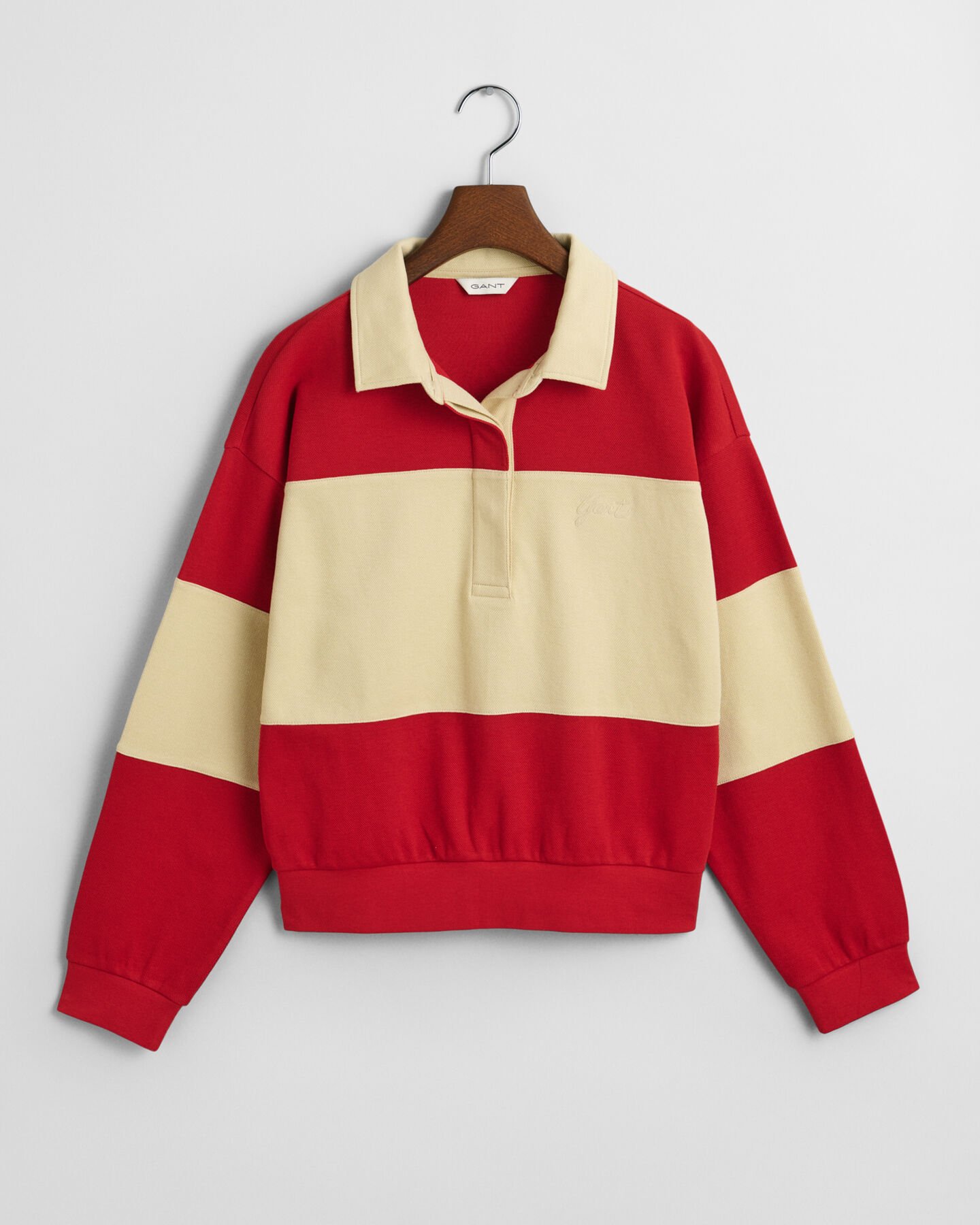 Color Blocked Rugger mit Piquéstruktur