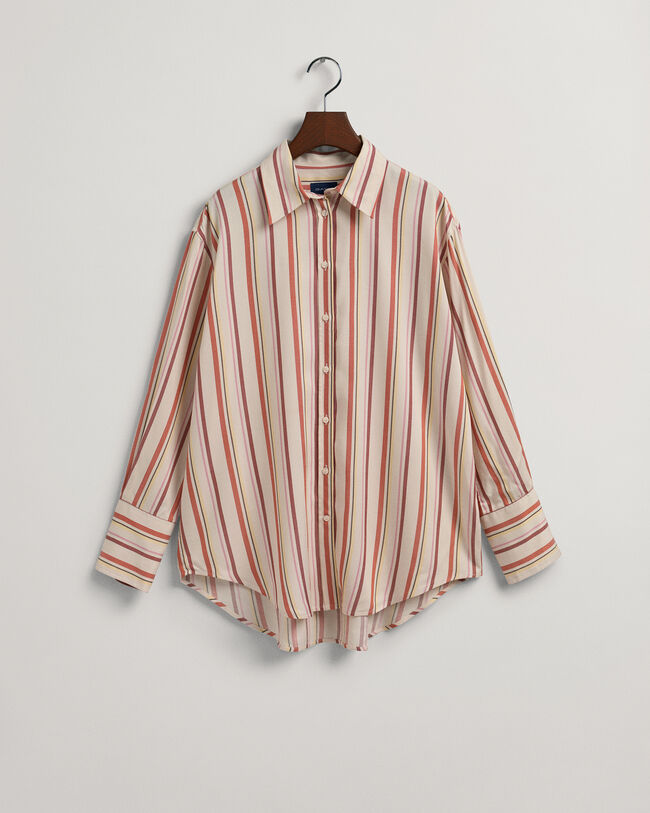 Relaxed Fit Bluse mit mehrfarbigen Streifen