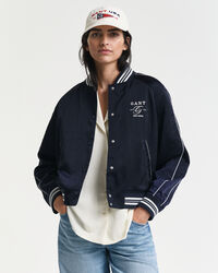 Varsity Jacke aus Satin